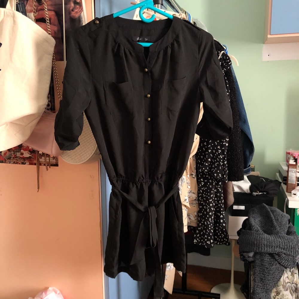Black Utility Romper
